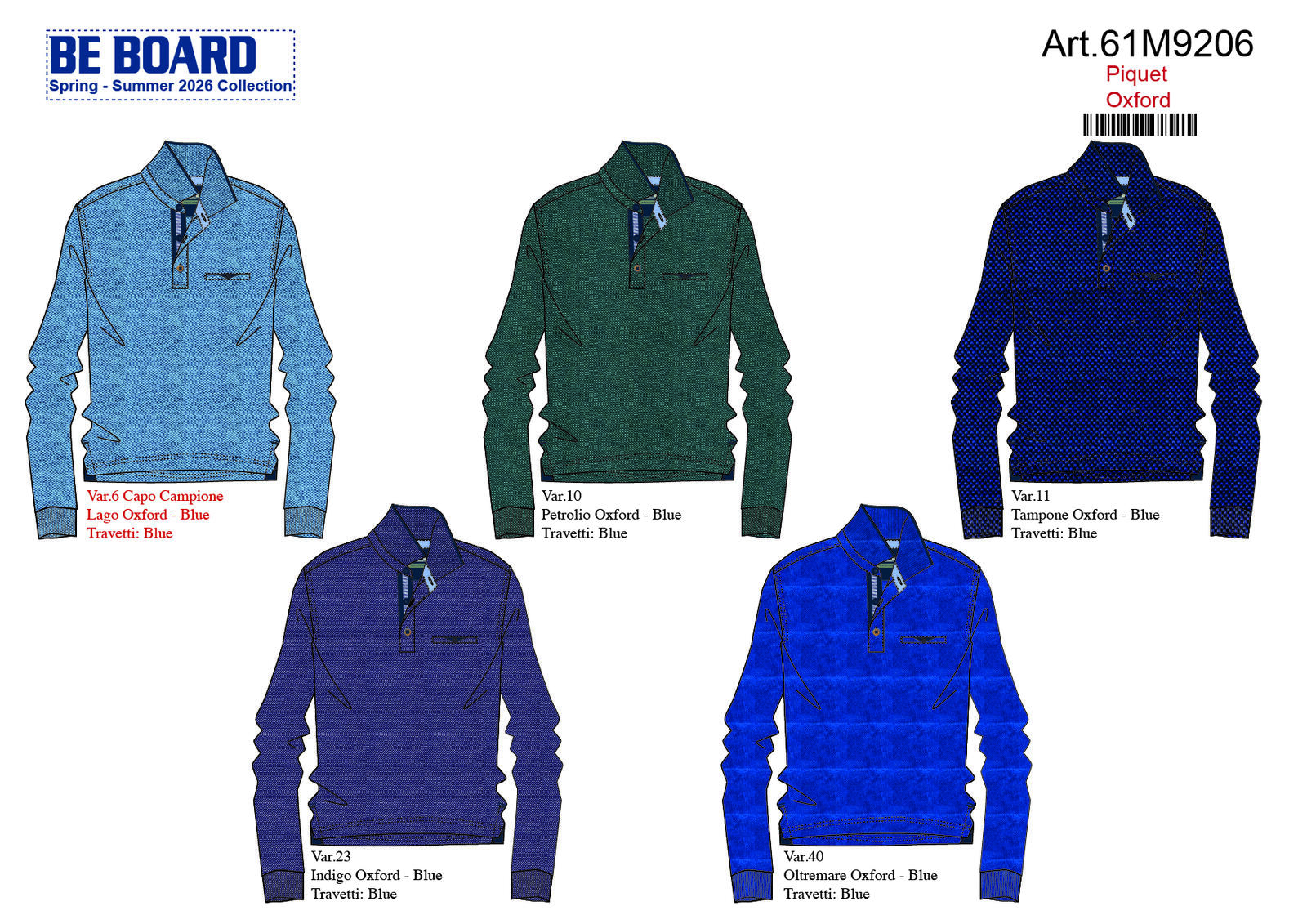 MEN'S POLO SHIRT M/L 61M9206 Tellini S.r.l. Wholesale Clothing